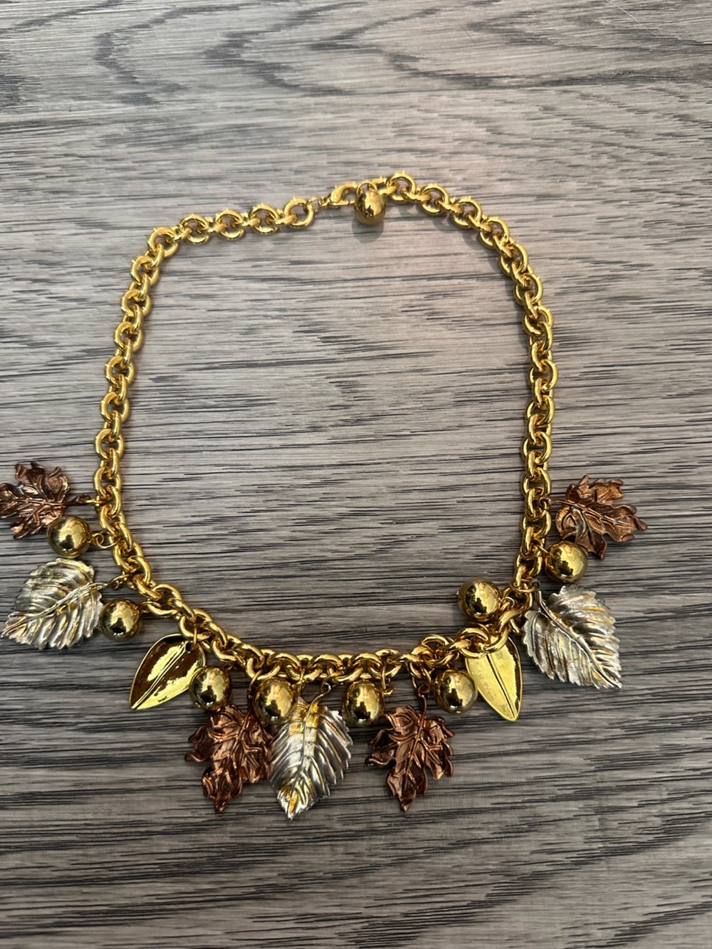 Gold Leaf Charm Bracelet - Women Jewelry